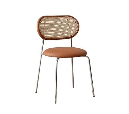 JINBIXIANGDJKS Esszimmerstuhl Home Rattanstuhl Restaurant Café Casual Restaurant Hocker(Brown) von JINBIXIANGDJKS