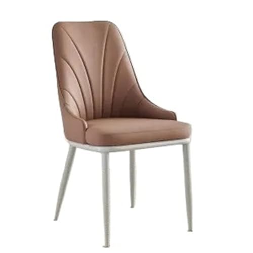 JINBIXIANGDJKS Esszimmerstuhl Home Rückenlehne Moderner Einfacher Leichter Luxusstuhl(White,Pink) von JINBIXIANGDJKS