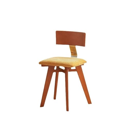 JINBIXIANGDJKS Esszimmerstuhl Massivholz Rückenlehne Stilvolles Schlichtes Design High-End Retro Stuhl von JINBIXIANGDJKS