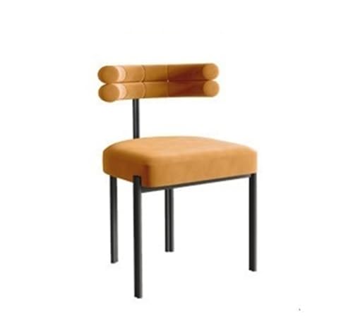 JINBIXIANGDJKS Esszimmerstuhl Mit Einfacher Rückenlehne, for Zuhause, for Ankleiden, for Cafés Und Freizeit(Orange) von JINBIXIANGDJKS