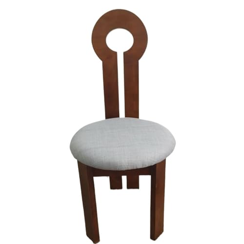 JINBIXIANGDJKS Esszimmerstuhl Retro Rückenlehne Hause Massivholz Modern Schlicht(Walnut Gray) von JINBIXIANGDJKS