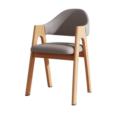 JINBIXIANGDJKS Esszimmerstuhl Wohnzimmer Home Einfacher Moderner Bequemer Rückenlehne Massivholzstuhl(Gray) von JINBIXIANGDJKS