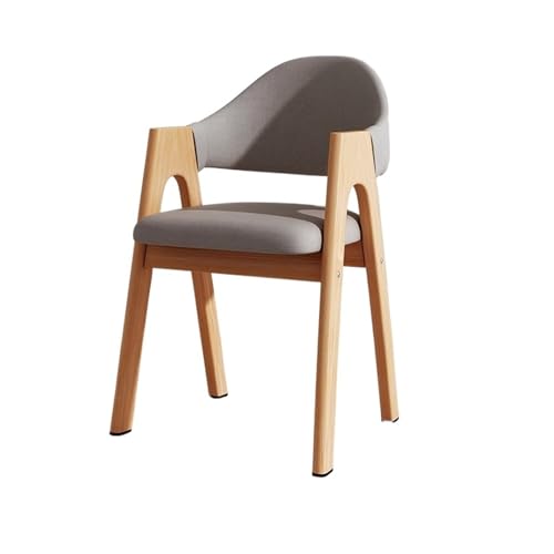 JINBIXIANGDJKS Esszimmerstuhl Wohnzimmer Home Einfacher Moderner Bequemer Rückenlehne Massivholzstuhl(LightGray) von JINBIXIANGDJKS