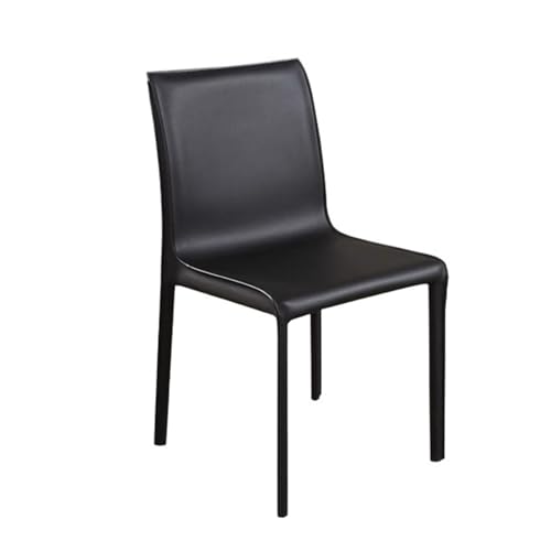 JINBIXIANGDJKS Esszimmerstuhl for Zuhause, Modernes, Schlichtes Design, Hotel-Restaurant-Stuhl Mit Rückenlehne(Black) von JINBIXIANGDJKS