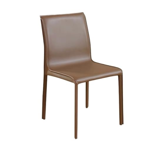 JINBIXIANGDJKS Esszimmerstuhl for Zuhause, Modernes, Schlichtes Design, Hotel-Restaurant-Stuhl Mit Rückenlehne(Brown) von JINBIXIANGDJKS