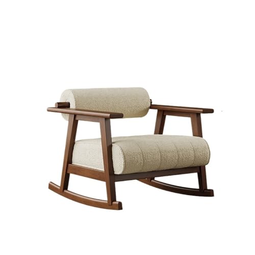 JINBIXIANGDJKS Freizeit Einzelsofa Stuhl Retro-Design Hotel Homestay Wohnzimmer Faul Stuhl(White) von JINBIXIANGDJKS
