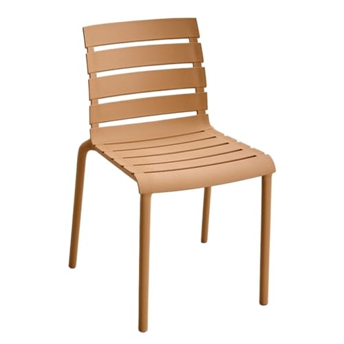 JINBIXIANGDJKS Freizeit-Esszimmerstuhl, Modernes, Schlichtes Design, Rückenlehne, Sitzfläche Aus Kunststoff(Yellow) von JINBIXIANGDJKS