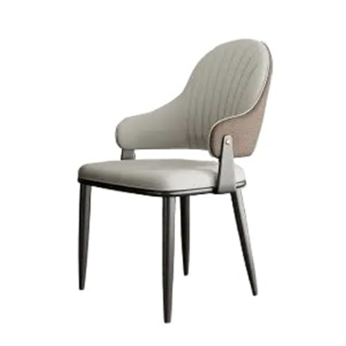 JINBIXIANGDJKS Freizeithocker, Leichter Luxus-Esszimmerstuhl, Moderner, Einfacher Stuhl Mit Rückenlehne(White) von JINBIXIANGDJKS