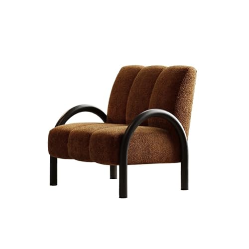 JINBIXIANGDJKS Freizeitstuhl Einfaches Modedesign Einzelsofa Wohnzimmer Home Rückenlehne(Orange) von JINBIXIANGDJKS