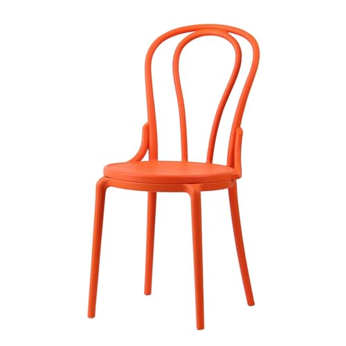 JINBIXIANGDJKS Haushalts-Kunststoffstühle Café-Restaurant Freizeit-Esszimmerstühle Einfache Und Stilvolle(Orange) von JINBIXIANGDJKS