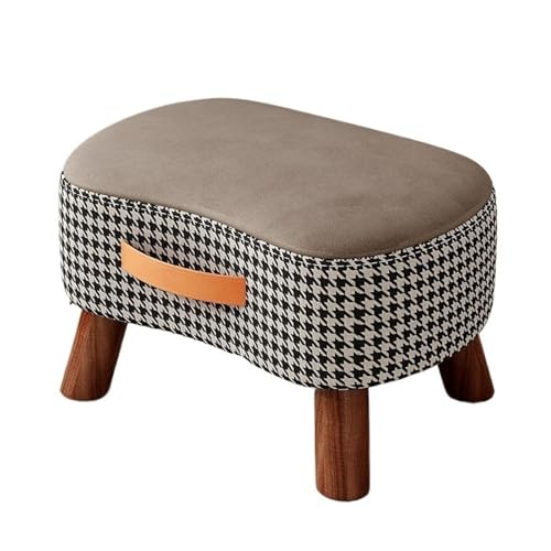 JINBIXIANGDJKS Heimhocker, Robuster Und Langlebiger Wohnzimmer-Sofastuhl Mit Hochwertigem, Weichem Bezug for Wechseln Der Schuhe(Gray) von JINBIXIANGDJKS