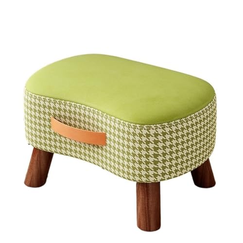 JINBIXIANGDJKS Heimhocker, Robuster Und Langlebiger Wohnzimmer-Sofastuhl Mit Hochwertigem, Weichem Bezug for Wechseln Der Schuhe(Green) von JINBIXIANGDJKS