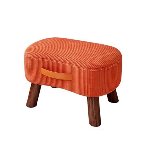 JINBIXIANGDJKS Home Einfacher Schuhwechselstuhl Wohnzimmersofa Fußstütze Kleiner Stuhl Weiche Tasche(Orange,27cm) von JINBIXIANGDJKS