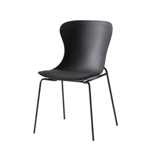 JINBIXIANGDJKS Home Esszimmerstuhl Schlichtes Design Rückenlehne Stuhl Modern Schlicht(Black) von JINBIXIANGDJKS
