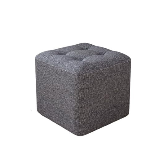 JINBIXIANGDJKS Home Hochwertiger Wohnzimmer Niedriger Hocker Massivholz Stabiler Schuhwechselstuhl(Gray,35) von JINBIXIANGDJKS