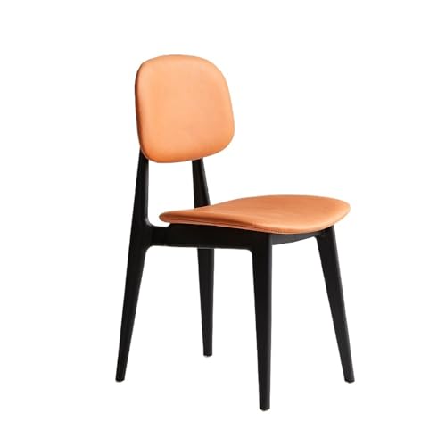 JINBIXIANGDJKS Home Kunststoff Esszimmerstuhl Outdoor Freizeit Rückenlehne Modernes Schlichtes Design Café Arbeitszimmer(Orange) von JINBIXIANGDJKS