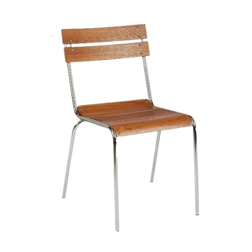JINBIXIANGDJKS Home Massivholz Bar Esszimmerstuhl Café Retro Freizeit Rückenlehne Stuhl(Brown) von JINBIXIANGDJKS