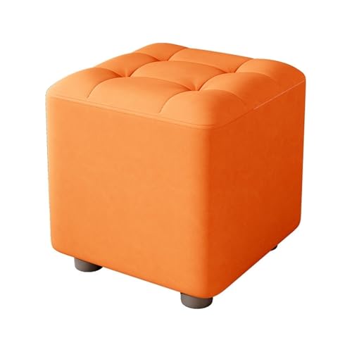 JINBIXIANGDJKS Home Niedriger Hocker Sofastuhl Wohnzimmer Bequemer Softpack Robuster Wechselschuh(Orange,M) von JINBIXIANGDJKS