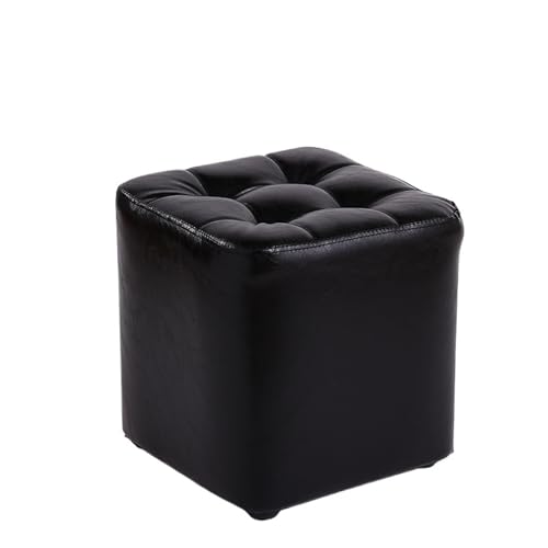 JINBIXIANGDJKS Home Niedriger Hocker Wohnzimmer Couchtisch Massivholz Sofa Stuhl Fußstütze Einfache Moderne Schuhwechsel(Black,35) von JINBIXIANGDJKS