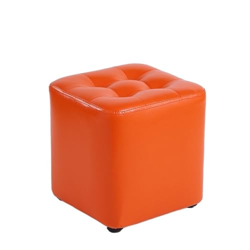 JINBIXIANGDJKS Home Niedriger Hocker Wohnzimmer Couchtisch Massivholz Sofa Stuhl Fußstütze Einfache Moderne Schuhwechsel(Orange,35) von JINBIXIANGDJKS
