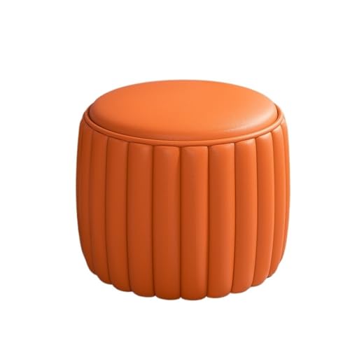 JINBIXIANGDJKS Home Runder Hocker Einfacher Schuhwechselstuhl Wohnzimmer Couchtisch(Orange) von JINBIXIANGDJKS