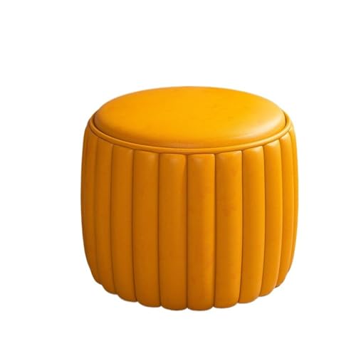 JINBIXIANGDJKS Home Runder Hocker Einfacher Schuhwechselstuhl Wohnzimmer Couchtisch(Yellow) von JINBIXIANGDJKS