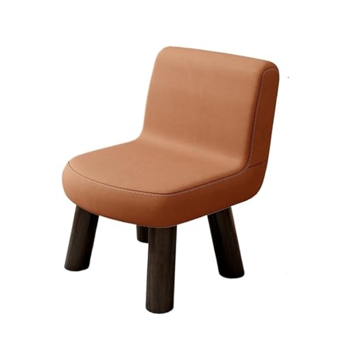 JINBIXIANGDJKS Home Sofa Stuhl Rückenlehne Stuhl Wohnzimmer Couchtisch Niedriger Hocker Stabiler Schuhwechselhocker(Brown,35) von JINBIXIANGDJKS