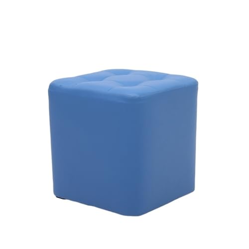 JINBIXIANGDJKS Home Sofa Stuhl Stilvolle Wohnzimmer Einfache Massivholz Hocker(Blue,M) von JINBIXIANGDJKS