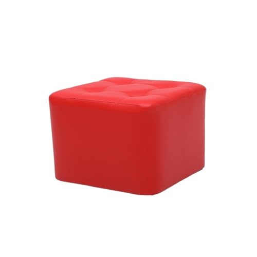 JINBIXIANGDJKS Home Sofa Stuhl Stilvolle Wohnzimmer Einfache Massivholz Hocker(Red,S) von JINBIXIANGDJKS