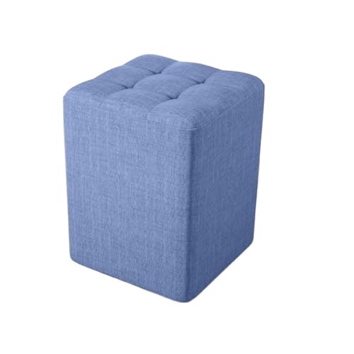 JINBIXIANGDJKS Home Stoff Wohnzimmer Sofa Stuhl Schuhwechsel Massivholz Niedriger Hocker Robust Und Langlebig(Blue,L) von JINBIXIANGDJKS