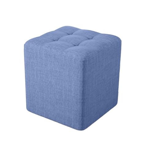 JINBIXIANGDJKS Home Stoff Wohnzimmer Sofa Stuhl Schuhwechsel Massivholz Niedriger Hocker Robust Und Langlebig(Blue,S) von JINBIXIANGDJKS