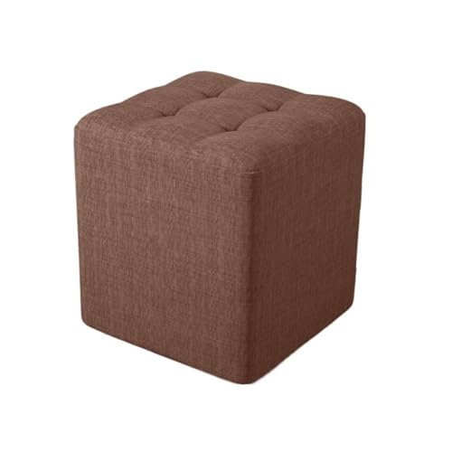 JINBIXIANGDJKS Home Stoff Wohnzimmer Sofa Stuhl Schuhwechsel Massivholz Niedriger Hocker Robust Und Langlebig(Brown,S) von JINBIXIANGDJKS