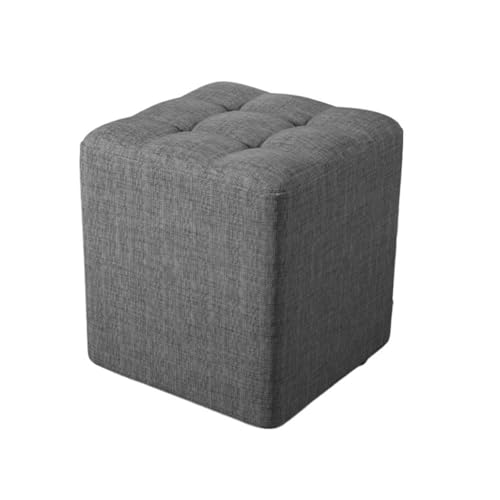 JINBIXIANGDJKS Home Stoff Wohnzimmer Sofa Stuhl Schuhwechsel Massivholz Niedriger Hocker Robust Und Langlebig(Gray,S) von JINBIXIANGDJKS