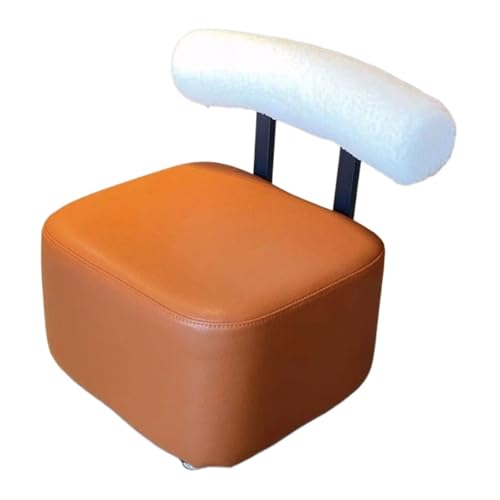 JINBIXIANGDJKS Home Universal-Rollhocker Wohnzimmer Rückenlehne Einfache Sofahocker Beweglich(Orange) von JINBIXIANGDJKS