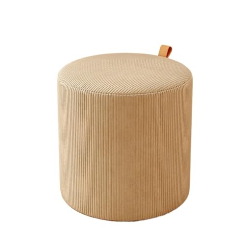JINBIXIANGDJKS Home Wohnzimmer Couchtisch Runder Hocker Schuhwechselstuhl(Brown) von JINBIXIANGDJKS