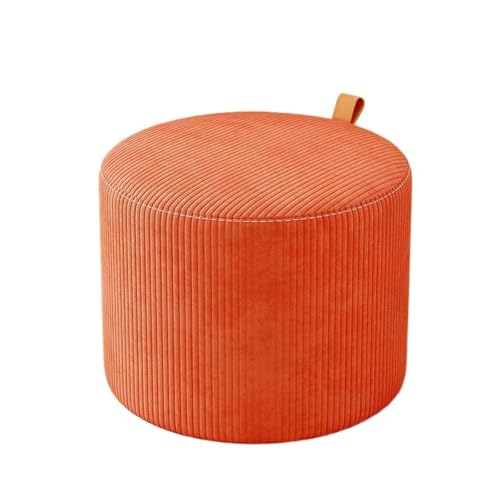 JINBIXIANGDJKS Home Wohnzimmer Couchtisch Runder Hocker Schuhwechselstuhl(Orange Small) von JINBIXIANGDJKS