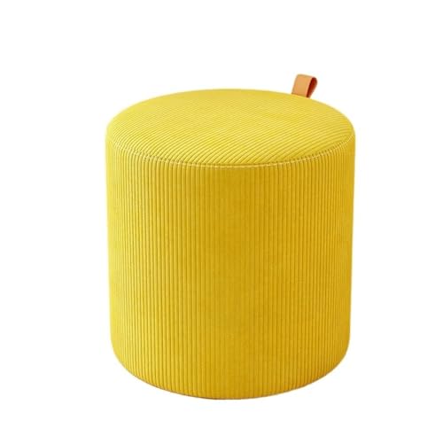 JINBIXIANGDJKS Home Wohnzimmer Couchtisch Runder Hocker Schuhwechselstuhl(Yellow) von JINBIXIANGDJKS