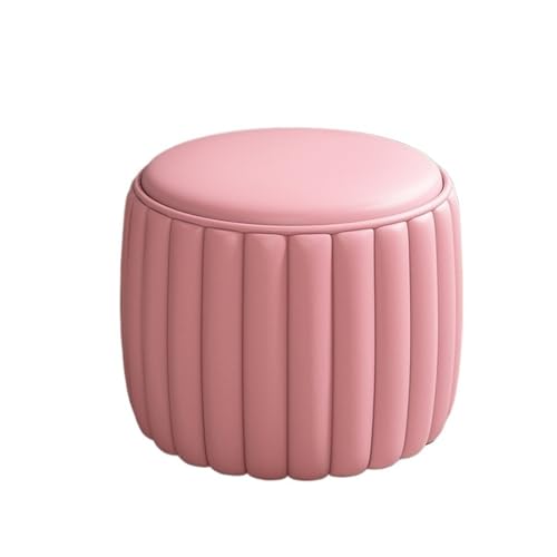 JINBIXIANGDJKS Home Wohnzimmer Sofa Couchtisch Einfacher Schuhstuhl Runder Hocker(Sakurapowder) von JINBIXIANGDJKS
