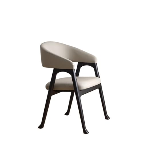 JINBIXIANGDJKS Italienischer Leichter Luxus-Esszimmerstuhl for Zuhause, Schlichter Moderner Designstuhl Mit Armlehnen(Gray) von JINBIXIANGDJKS