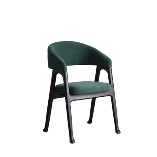 JINBIXIANGDJKS Italienischer Leichter Luxus-Esszimmerstuhl for Zuhause, Schlichter Moderner Designstuhl Mit Armlehnen(Green) von JINBIXIANGDJKS