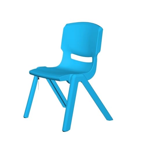 JINBIXIANGDJKS Kinderstuhl Aus Kunststoff Mit Rückenlehne, Rutschfester Kleiner Stuhl for Zu Hause(Blue) von JINBIXIANGDJKS