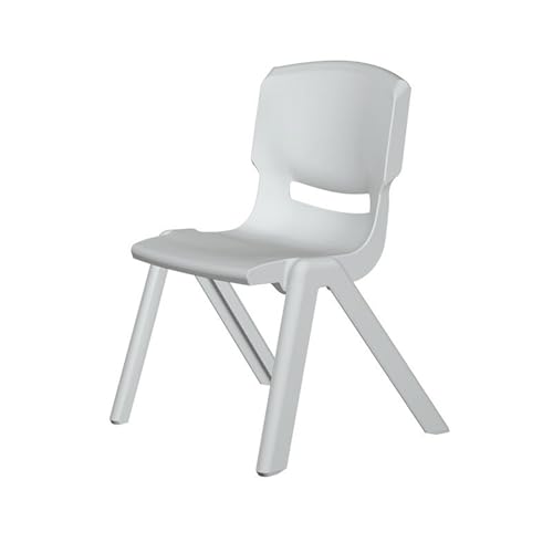 JINBIXIANGDJKS Kinderstuhl Aus Kunststoff Mit Rückenlehne, Rutschfester Kleiner Stuhl for Zu Hause(Gray) von JINBIXIANGDJKS