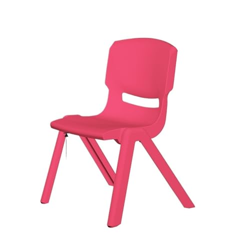 JINBIXIANGDJKS Kinderstuhl Aus Kunststoff Mit Rückenlehne, Rutschfester Kleiner Stuhl for Zu Hause(Red) von JINBIXIANGDJKS