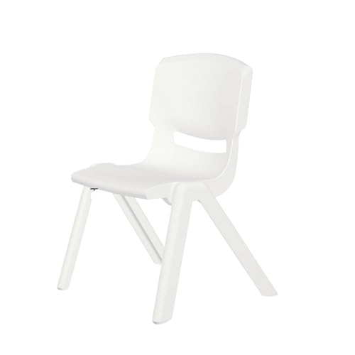 JINBIXIANGDJKS Kinderstuhl Aus Kunststoff Mit Rückenlehne, Rutschfester Kleiner Stuhl for Zu Hause(White) von JINBIXIANGDJKS