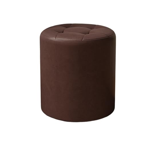 JINBIXIANGDJKS Kleiner Hocker Home Massivholz Wohnzimmer Starker Und Langlebiger Niedriger Hocker Couchtisch Schuhstuhl(Brown,28) von JINBIXIANGDJKS