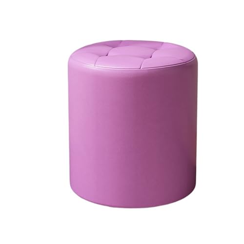 JINBIXIANGDJKS Kleiner Hocker Home Massivholz Wohnzimmer Starker Und Langlebiger Niedriger Hocker Couchtisch Schuhstuhl(Purple,28) von JINBIXIANGDJKS