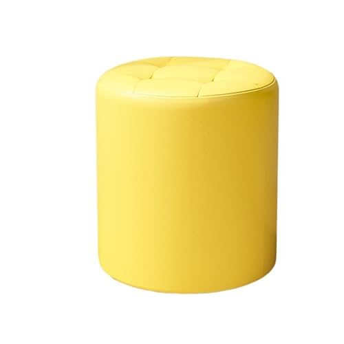 JINBIXIANGDJKS Kleiner Hocker Home Massivholz Wohnzimmer Starker Und Langlebiger Niedriger Hocker Couchtisch Schuhstuhl(Yellow,35) von JINBIXIANGDJKS