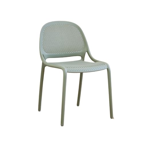 JINBIXIANGDJKS Kunststoff Stuhl Hause Dicke zurück hohl Outdoor Freizeit esszimmer Stuhl stapelbar(Green) von JINBIXIANGDJKS