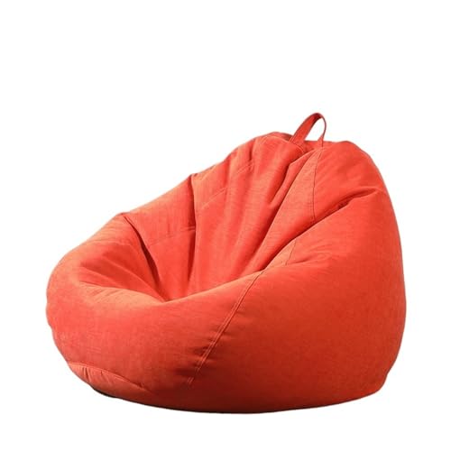 JINBIXIANGDJKS Lazy Bean Bag Sofa Freizeitsessel Abnehmbarer Und Waschbarer Einzelsofastuhl(Orange) von JINBIXIANGDJKS