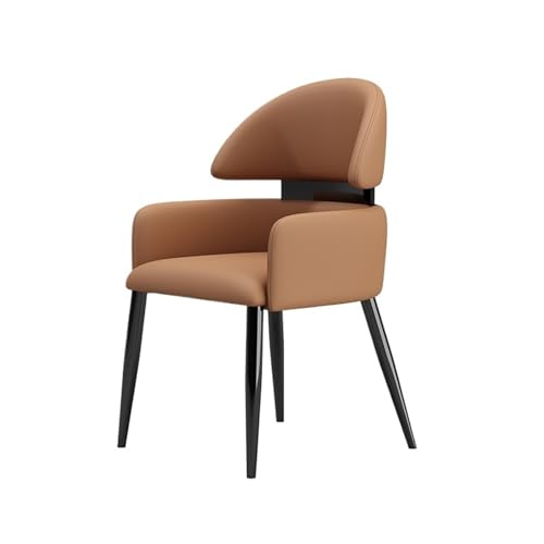 JINBIXIANGDJKS Leichter Luxus-Esszimmerstuhl Im Schlichten Modedesign for Zuhause, Hotel, Restaurant, Esstisch Und Rückenlehne(Brown) von JINBIXIANGDJKS